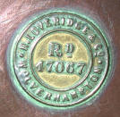 Loveridge mark with registration number for about 1906
